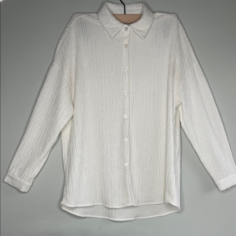 Adrianna Papell Textured White Top